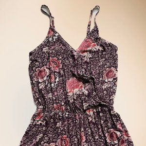 Pink Floral American Eagle Romper